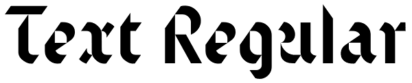 Text Regular Font