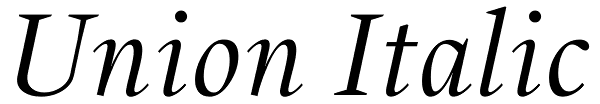 Union Italic Font