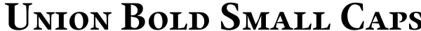 Union Bold Small Caps Font