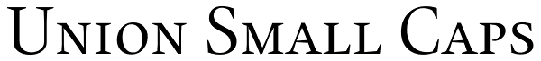 Union Small Caps Font