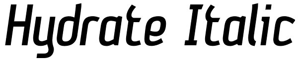 Hydrate Italic Font