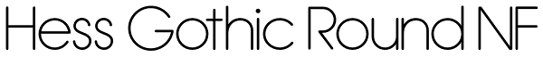 Hess Gothic Round NF Font