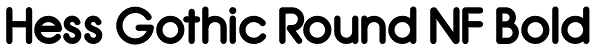 Hess Gothic Round NF Bold Font