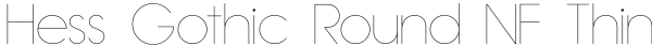 Hess Gothic Round NF Thin Font