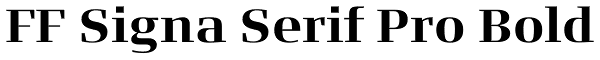 FF Signa Serif Pro Bold Font