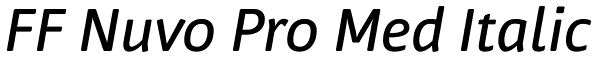 FF Nuvo Pro Med Italic Font
