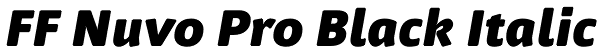 FF Nuvo Pro Black Italic Font