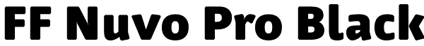 FF Nuvo Pro Black Font