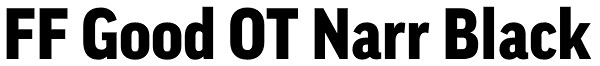 FF Good OT Narr Black Font