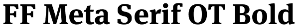 FF Meta Serif OT Bold Font