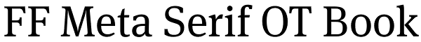 FF Meta Serif OT Book Font