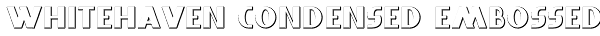 Whitehaven Condensed Embossed Font