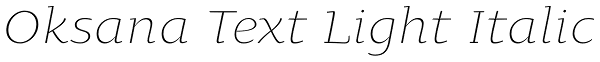 Oksana Text Light Italic Font