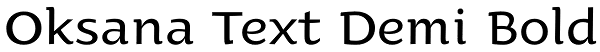 Oksana Text Demi Bold Font