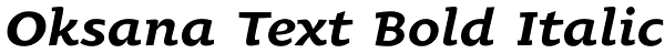 Oksana Text Bold Italic Font