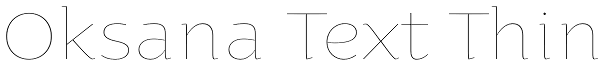 Oksana Text Thin Font