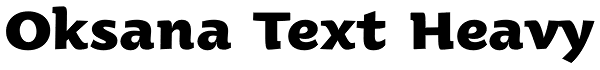Oksana Text Heavy Font