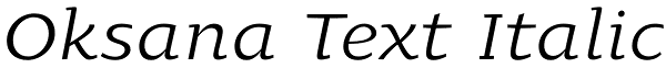 Oksana Text Italic Font
