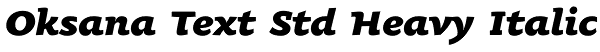 Oksana Text Std Heavy Italic Font