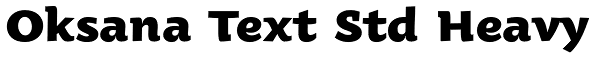 Oksana Text Std Heavy Font