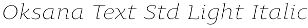 Oksana Text Std Light Italic Font