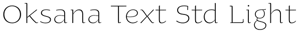 Oksana Text Std Light Font