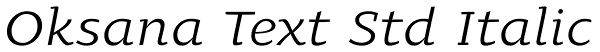 Oksana Text Std Italic Font