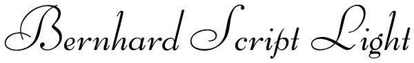 Bernhard Script Light Font