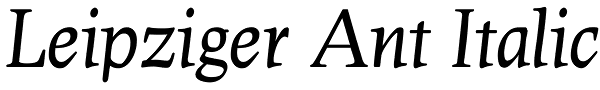 Leipziger Ant Italic Font