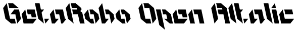 GetaRobo Open AItalic Font