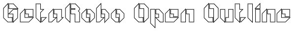 GetaRobo Open Outline Font