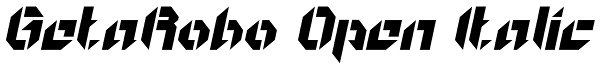 GetaRobo Open Italic Font