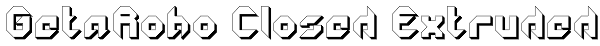 GetaRobo Closed Extruded Font