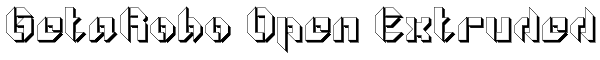 GetaRobo Open Extruded Font
