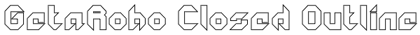 GetaRobo Closed Outline Font