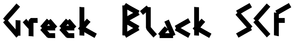Greek Black SCF Font