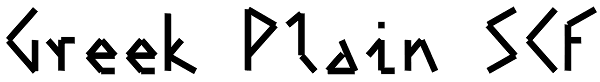 Greek Plain SCF Font