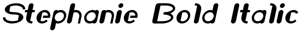 Stephanie Bold Italic Font