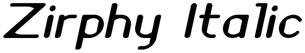 Zirphy Italic Font
