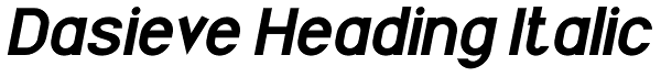 Dasieve Heading Italic Font