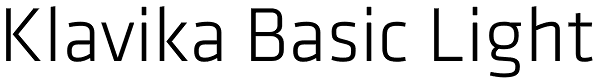 Klavika Basic Light Font