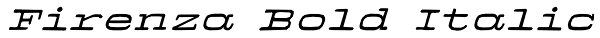 Firenza Bold Italic Font