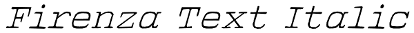 Firenza Text Italic Font