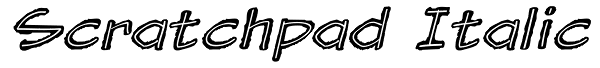 Scratchpad Italic Font