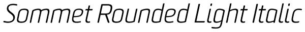 Sommet Rounded Light Italic Font