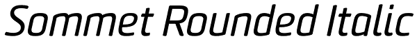 Sommet Rounded Italic Font