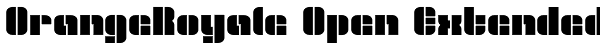 OrangeRoyale Open Extended Font