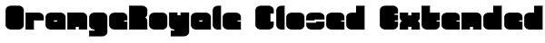 OrangeRoyale Closed Extended Font