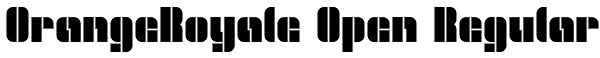 OrangeRoyale Open Regular Font