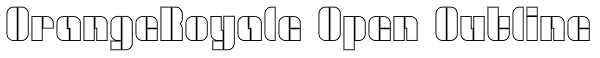 OrangeRoyale Open Outline Font
